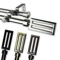 Mabel Double 13/16 inch dia. Curtain Rod 28-48" - Cocoa