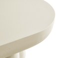 thumbnail image 6 of Coffee Sofa Side Table, White, Wood, Concrete, Oval, Mid Century Living Lounge Cafe Lobby Hospitality Restaurant, Modern Contemporary HB36471, 6 of 10