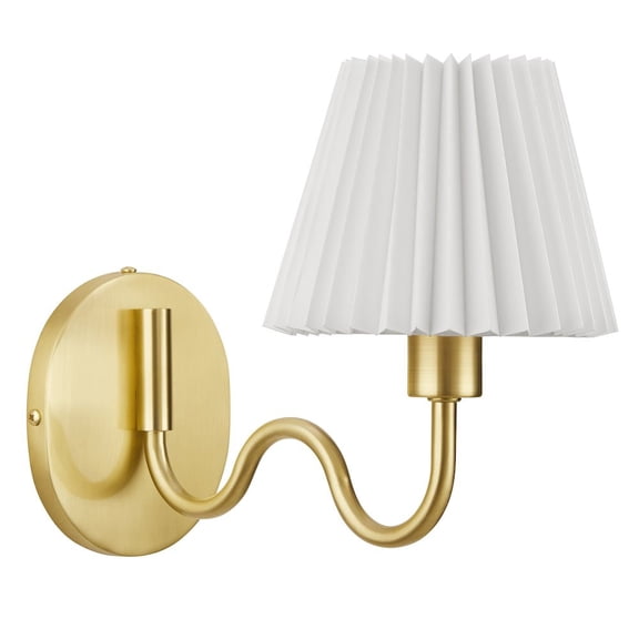 Wave Squiggle Arm Wall Sconce in Brass