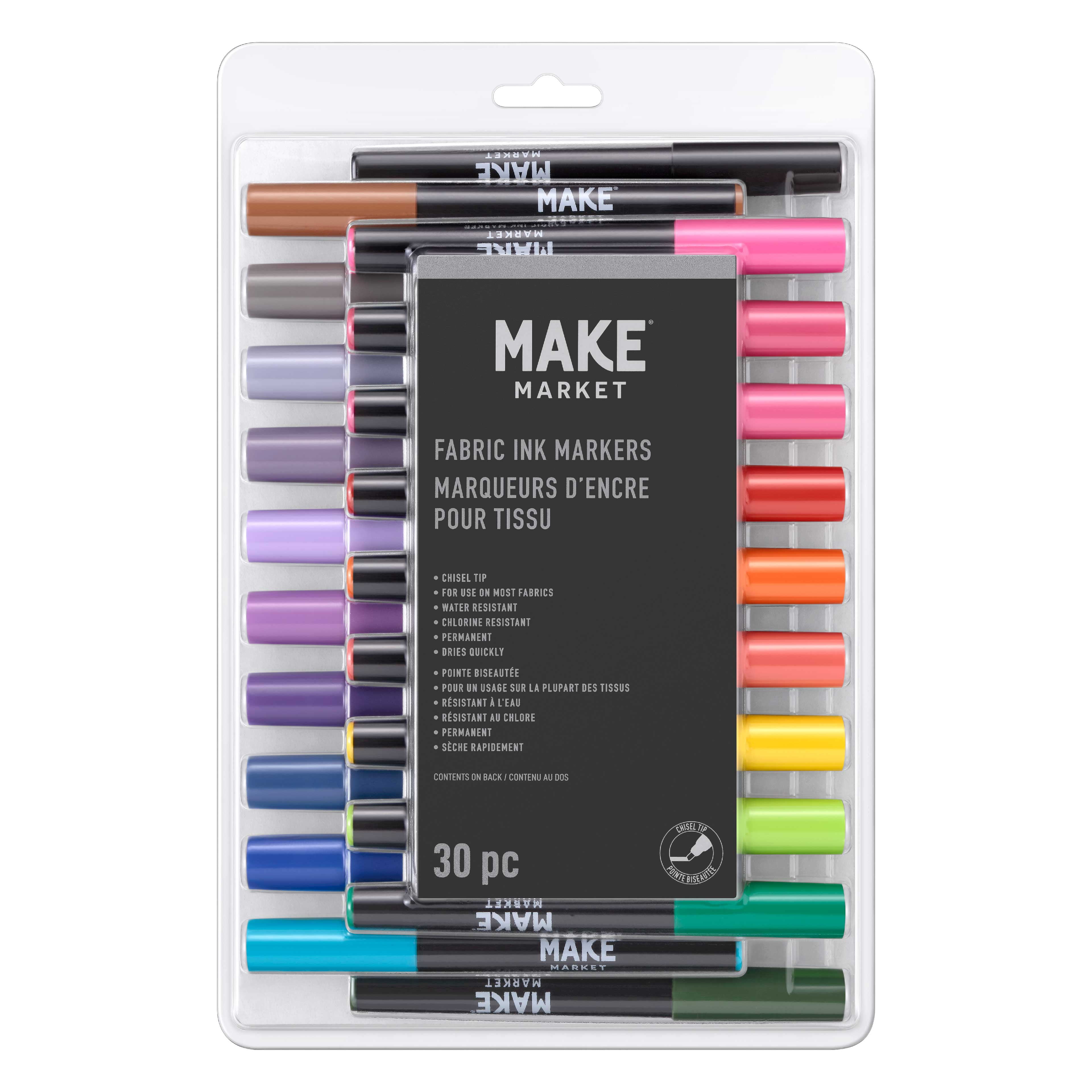 Chisel Tip Fabric Ink Markers by Make Market