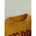 thumbnail image 6 of Kids Toddler Baby Boy Knit Sweater Big Bro Letter Embroidery Long Sleeve Knitted Sweatshirt Fall Winter Warm Clothes, 6 of 7