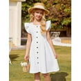 thumbnail image 5 of Arshiner Girls Dress Summer Frocks Casual A-Line Skater Dress for School Party Knitted Cute Sundress, 5 of 8
