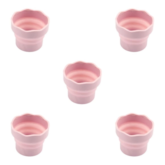 Injueey Pink Silicone Foldable Painting Water Cup Bucket Accessories Purpose Multi Type2 NO2