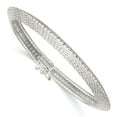 thumbnail image 3 of Sterling Silver 5.5mm Textured Knife-edge 7.5in Bracelet, 3 of 3