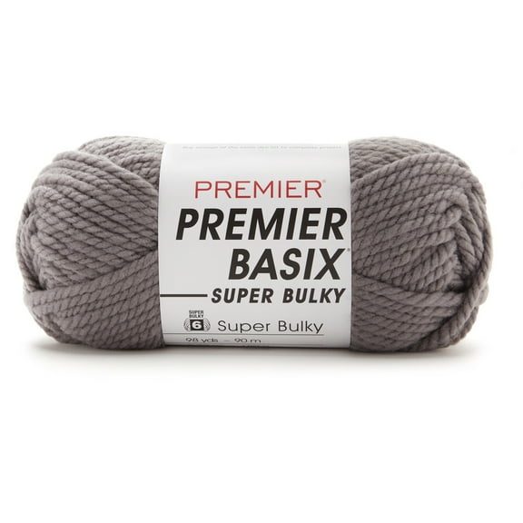 Premier Basix Super Bulky Yarn-Gray
