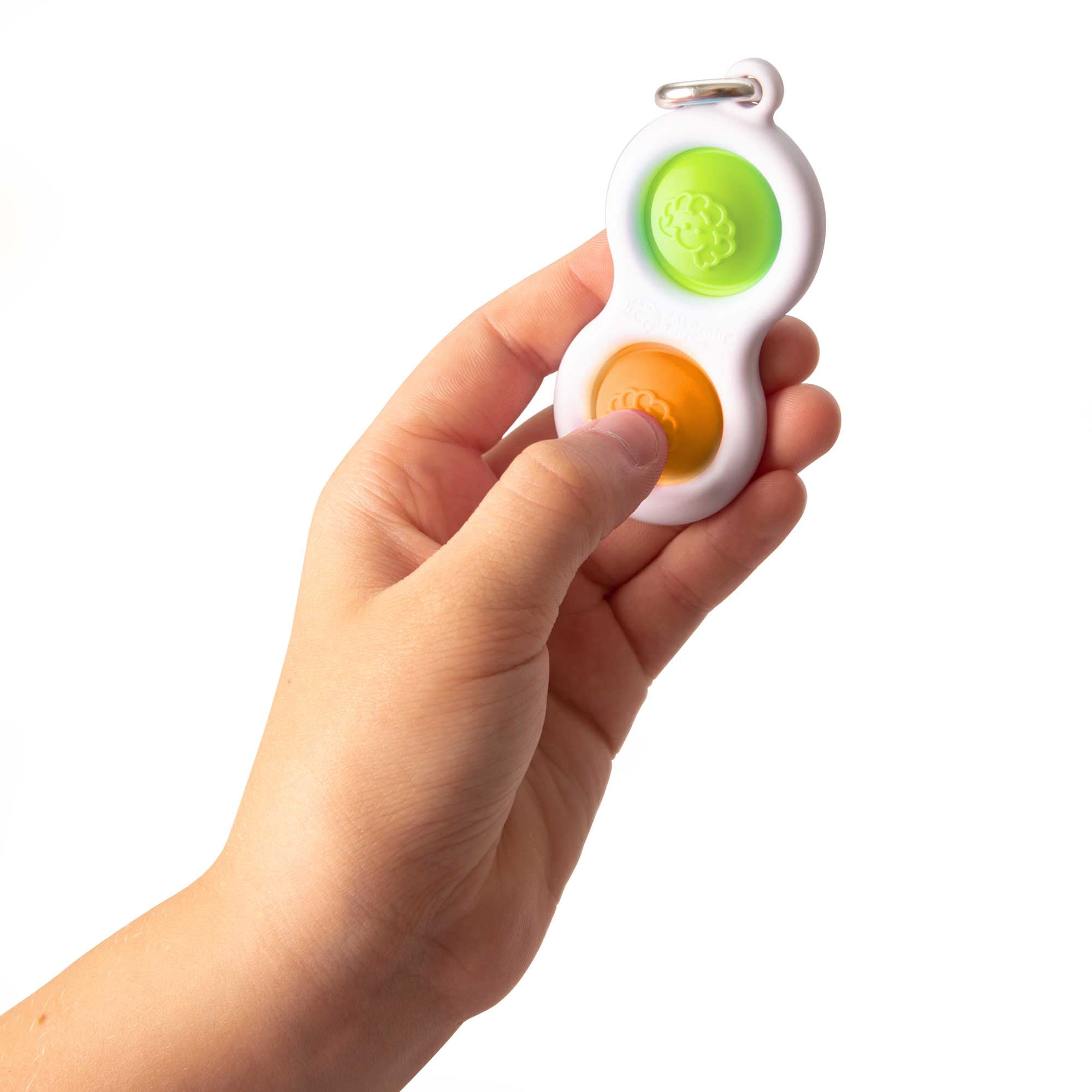 Fat Brain 1 Simple Dimpl Keychain in Orange Lime 27085 - Walmart.com