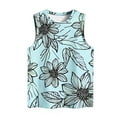 thumbnail image 3 of Hvot&aat Womens Flower Print Tank Tops Summer Casual Crew Neck Sleeveless T-Shirts Loose Fit Breathable Blouse, 3 of 3