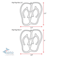 thumbnail image 5 of 25 Units Acrylic Keychains Flip Flop Pair 1/8" Thick – Clear or Solid Color – (Size 2.5") Made in USA, 5 of 5