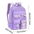 thumbnail image 4 of Plaid Bow Backpack, Multi Pocket Casual Daypack, Lightweight Travel Rucksack, Preppy Shoulder Bag, Waterproof Knapsack, Large Capacity Carryall for Daily Commute, Weekend Trip, Casual Use, 4 of 5