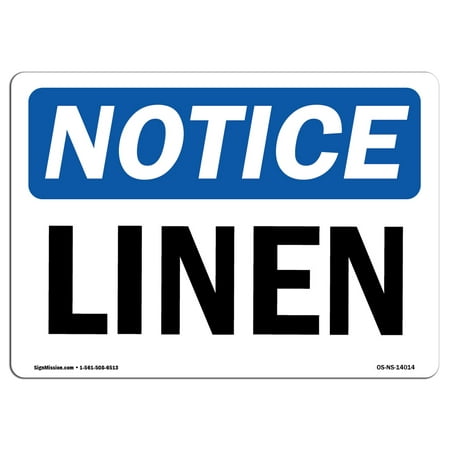 OSHA Notice Sign - Linen | Choose from: Aluminum, Rigid Plastic or Vinyl Label Decal | Protect Your Business, Construction Site, Warehouse & Shop Area |  Made in the