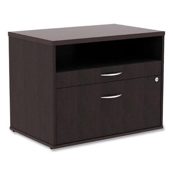 Alera 2 Drawers Lateral Lockable Filing Cabinet, Espresso