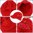 thumbnail image 5 of 4 Sets Womens Winter Visor Hats and Winter Gloves Warm Beanie Hats with Brim Sequined Flower & Touchscreen Gloves, 5 of 7