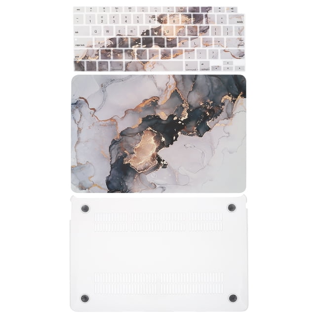 MasteelfCA 1 Set Marble Pattern Laptop Case with Keyboard Skin Compatible for A2179/A2337