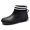 Black, variant on Men And Women Solid Color Fashion Short Tube Water Proof Non Rain Boots Warm And Velvet Short Rain Boots Non- Snow Boot Fashionable Versatile