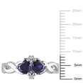 thumbnail image 2 of Everly Women's Created Sapphire Sterling Silver Engagement Ring, 2 of 7