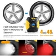 thumbnail image 3 of WindGallop Digital Car Tire Inflator Portable Air Compressor for Car Tire Pump Automatic 12v Electric Car Air Pump for Car Tires with Tire Pressure Gauge Valve Adaptors LED Light, 3 of 7