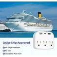thumbnail image 2 of Cruise Power Strip No Surge Protector with USB, Multi Plug Outlet Extender 3 Outlets and 3 USB Ports(1 USB C), Cruise Essentials Wall Outlet Splitter for Cruise Ship Travel Home Office, 2 of 7