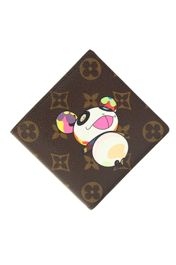Pre-Owned Louis Vuitton Bi-fold Wallet LV x TM Monogram Panda Portefeuille Marco M61666 Folding...