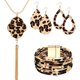 thumbnail image 1 of Collar con borlas de leopardo y pelo de caballo con trébol de cuatro hojas, pendientes largos de moda, collar de traje, cadena de suéter para mujer, 1 of 6
