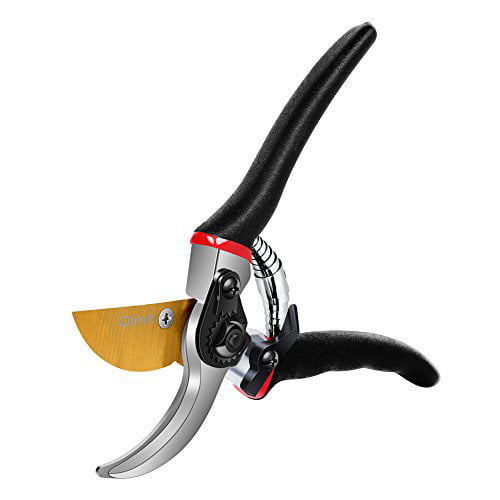 Qimh 8" Pruning Shears Bypass SK-5 Steel Blade Hand Pruner Garden Shears with 