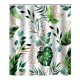thumbnail image 1 of Juego de cortinas de ducha con hojas estilo bohemio de mediados de siglo: elegante diseño abstracto verde, acuarela tropical, decoración moderna para baño con ganchos, tela lavable, 1 of 5