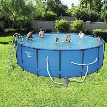 Bestway Steel Pro Max Swimming Pool Set with 1,000 GPH Filter Pump, 15' x (Best Way To Market)