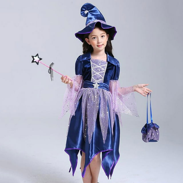 LOVZFMLL Summer Solid Color Lapel Stylish Mid Size Kid's Dress Short Sleeved Summer Princess Dress