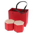 thumbnail image 1 of Caja de Almacenamiento de Cocina Macarena 2 Unids Con Tapas de Bambú Contenedores Rojo, 1 of 8