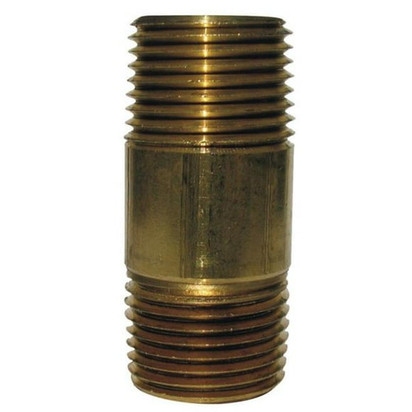 0.5 x 2 in. Red Brass Nipple Pipe