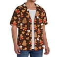 thumbnail image 2 of Fotbe Christmas Gingerbread Cookies Camisa Estampada de Manga Corta para Hombre, Casual de Verano, Estilo Playero, Sin Arrugas-XX-Large, 2 of 5