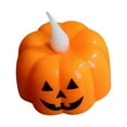 thumbnail image 3 of Style A 12Pc Led Pumpkin Tea Light Candles Flameless Battery Operated Halloween Decoration For Table Party A, 3 of 8