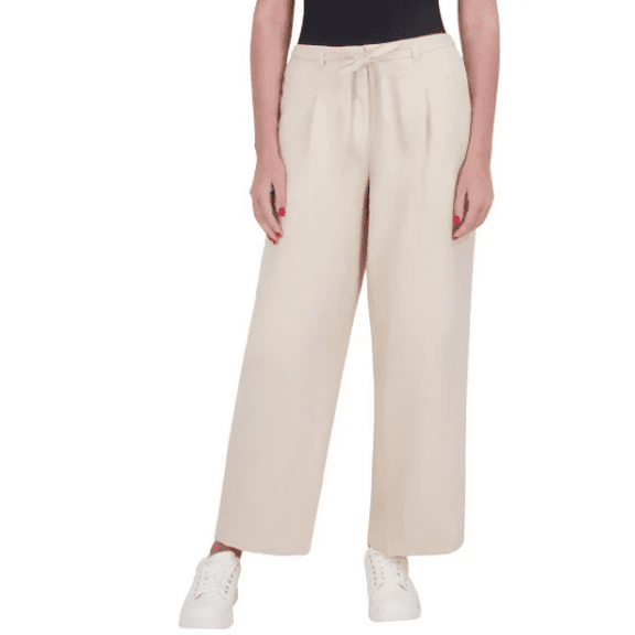 DKNY Women's Drawstring Ankle Pant Tan 8