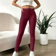 thumbnail image 5 of Karymi Sweatpants Women High Waist Stretch Skinny Pants, Button Closure Solid Casual Slim Fit Long Trousers, 5 of 7