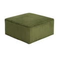 thumbnail image 4 of 30" Faux Leather Ottoman Footstool, Square Pouf Footrest - Multi-Use High-Density Foam Seat Ottoman & Modern Side Table for Living Room, Bedroom, Olive Green, 4 of 8