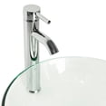 thumbnail image 3 of Walcut Round Clear Glass Bathroom Vessel Sink Bowl Without Overflow, Equipped with Chrome Faucet Pop-up Drain Combo, 3 of 4