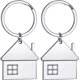 thumbnail image 1 of BEMS-Juego de 2 llaveros de casa plateados, llaveros de casa, nuevo hogar, 1 of 5