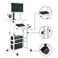 thumbnail image 5 of UNICOO® Portable Standing Desk on Wheels, Height Adjustable Mobile Standing Desk, Versatile Standing Portable Desk for Home Office, Rolling Sit-Stand Workstation, Ergonomic Design (U101-WW), 5 of 7