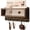 Brown, variant on Rebee Vision Farmhouse Key Holder Wall Mount with Mail Basket – 6 Sturdy Hooks, Rustic Wooden Organizer for Home Decor ( Brown)
