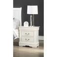 thumbnail image 3 of Newboti Furniture 1pc Nightstand White Louis Philippe Solid wood English Dovetail Construction Antique Nickle Hanging Pulls 02837, 3 of 7