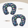 thumbnail image 3 of Xecao Dinosaur Print Memory Foam Cervical Neck Pillow Versatile U-Shaped Pillows for Home,Office,Camping,Travelling,Soft Washable Cover, 3 of 8