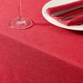thumbnail image 6 of Mebakuk Rectangle Table Cloth Linen Farmhouse Tablecloth Waterproof Anti-Shrink Soft and Wrinkle Resistant Decorative Fabric Table Cover for Kitchen (Oblong 60 x 84 Inch (6-8 Seats), Red), 6 of 6