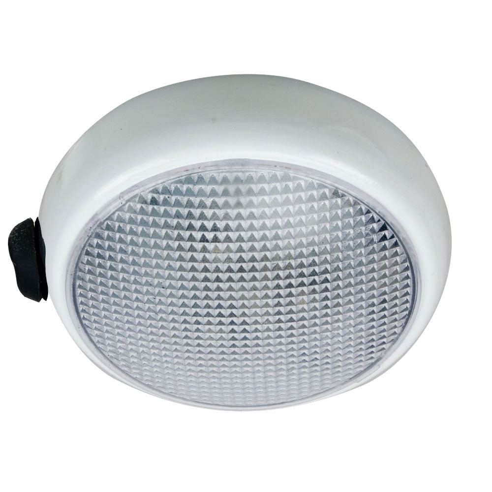 Perko Round Surface Mount LED Dome Light White Powder Coat w