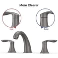 thumbnail image 4 of Bathroom Sink Faucet, 8 inch 3 Hole 2 Handle Widespread Faucet with Stainless Steel Pop Up Drain and Hose, 4 of 6