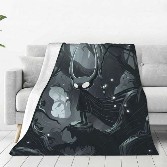 Fotbe Forest Black Ghost Warrior Print Fuzzy Fleece Throw Blanket Extra Large,Super Soft,Fluffy and Warm Blankets for Couch,Bed,All Season Use-50"x40"