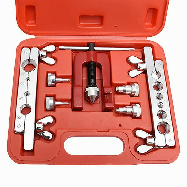 7pcs Metric Copper Brake Refrigerator Pipe Repair Double Flaring Dies Tool Set Clamp Kit Tube
