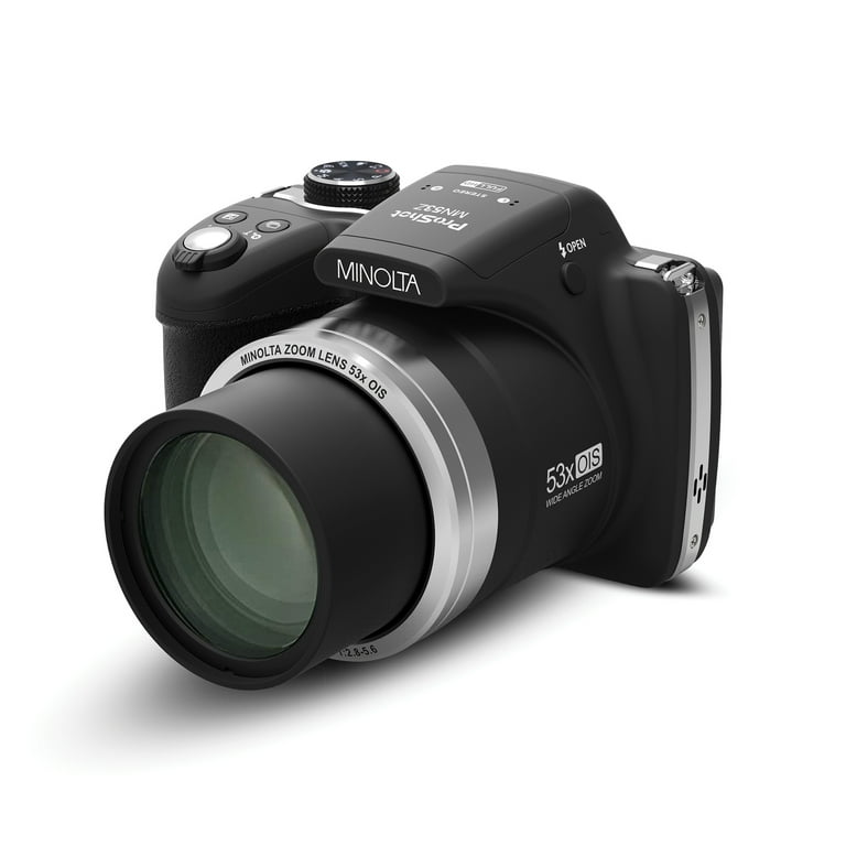Minolta MN53Z-BK 16.0-MP 53x Optical Zoom Camera, High-Resolution