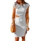 thumbnail image 1 of SAYOO Vestido de mujer de manga corta con cuello redondo y corte ajustado de verano SAYOO  Moda, 1 of 3