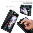 thumbnail image 2 of Case for Samsung Z Fold 3 5G with S Pen Slot for Galaxy Z Fold 3 Case with Stand Shockproof Leather Case with Magnetic Hinges Protection with Integrated Screen Protector - Black, 2 of 5
