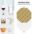 thumbnail image 6 of Lsque Wireless Antenna Icon1 Pattern 4" Drink Coasters Set of 4, PVC Leather Absorbent Coasters, Table Coaster Set Decorative Coffee Cup Coasters Housewarming Gift -Octagon, 6 of 6