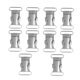 thumbnail image 5 of unbranded 10Ud Laterales De Metal Para Pulseras Y Cinturones Con Acabado Espejo, 5 of 8